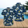 Michigan Wolverines Short Sleeve Button Up Tropical Hawaiian Shirt VER017