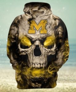 Michigan Wolverines Skull Michigan Wolverines Pullover Hoodie