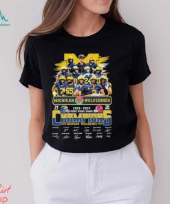 Michigan Wolverines Team 2023 2024 Rose Bowl Game Champions Signatures Shirt, hoodie, sweater, long sleeve and tank top Michigan Wolverines Team 2023 2024 Rose Bowl Game Champions Signatures Shirt