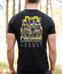 Michigan Wolverines Team 2023 2024 Rose Bowl Game Champions Signatures Shirt, hoodie, sweater, long sleeve and tank top Michigan Wolverines Team 2023 2024 Rose Bowl Game Champions Signatures Shirt