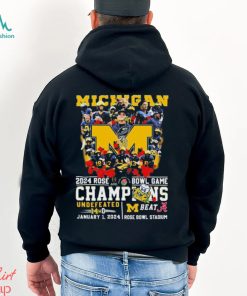Michigan Wolverines Team 2024 Rose Bowl Game Champions Beat Alabama Undefeated 14 0 Shirt