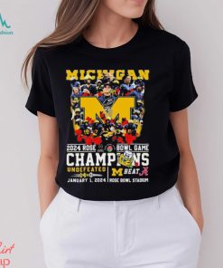 Michigan Wolverines Team 2024 Rose Bowl Game Champions Beat Alabama Undefeated 14 0 Shirt