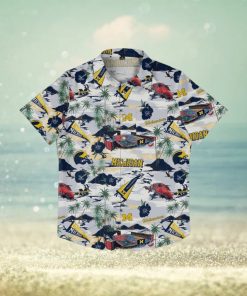 Michigan Wolverines Thematic Stadium Print Hawaiian Shirt