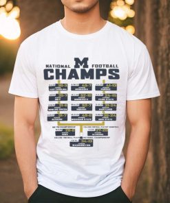 Michigan Wolverines Thrilled Schedule 2L 2024 Football National Champs Shirt
