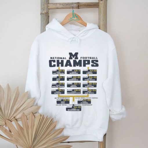 Michigan Wolverines Thrilled Schedule 2L 2024 Football National Champs Shirt