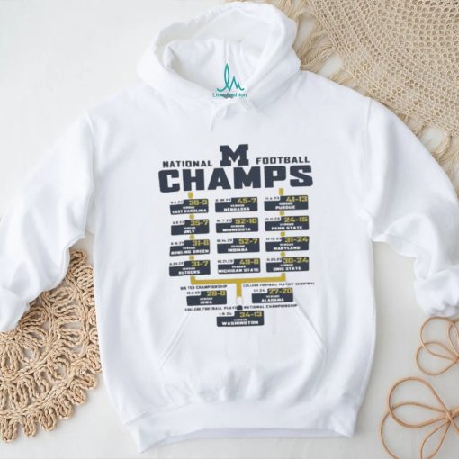 Michigan Wolverines Thrilled Schedule 2L 2024 Football National Champs Shirt