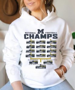 Michigan Wolverines Thrilled Schedule 2L 2024 Football National Champs Shirt