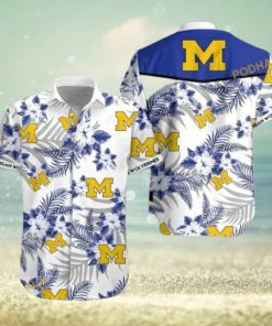 Michigan Wolverines Tropical Flower Hawaiian Shirt, NCAA Sport Fan Beach Gear