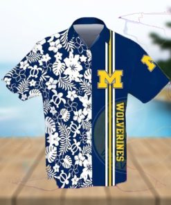 Michigan Wolverines Tropical Flower Hawaiian Shirt, Trendy NCAA Summer Apparel