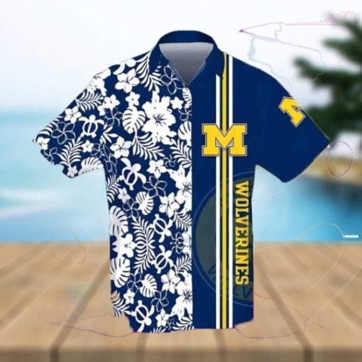 Michigan Wolverines Tropical Flower Hawaiian Shirt, Trendy NCAA Summer Apparel