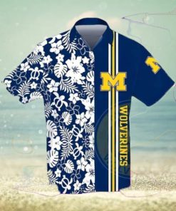 Michigan Wolverines Tropical Flower Hawaiian Shirt, Trendy NCAA Summer Apparel