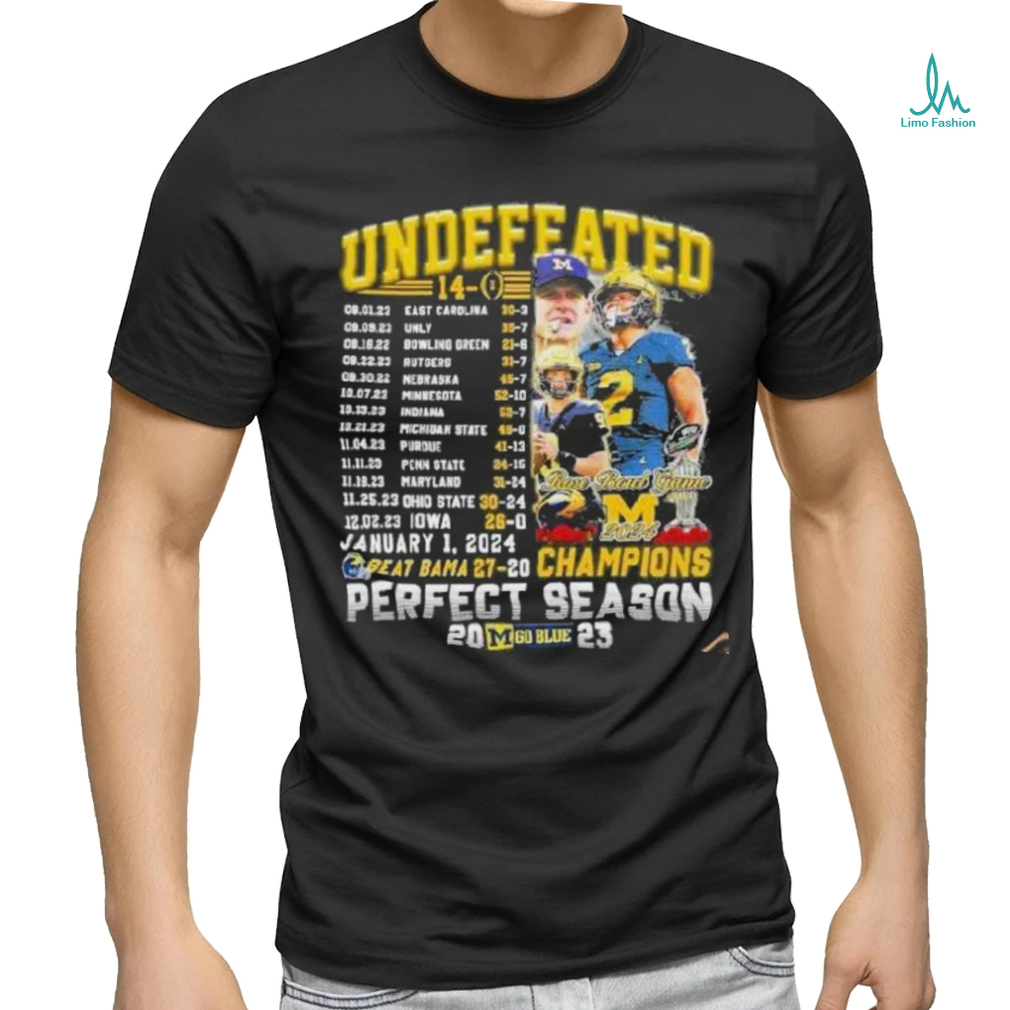 Michigan Wolverines Undefeated Beat Bama 27 20 Champions Perfect Season T Shirt Michigan Wolverines Undefeated Beat Bama 27 20 Champions Perfect Season T Shirt