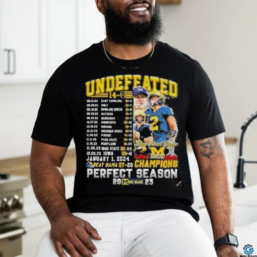 Michigan Wolverines Undefeated Beat Bama 27 20 Champions Perfect Season T Shirt