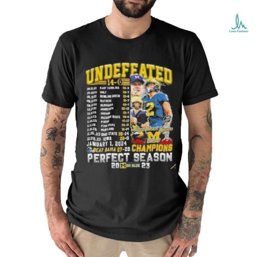 Michigan Wolverines Undefeated Beat Bama 27 20 Champions Perfect Season T Shirt