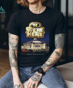 Michigan Wolverines We Are Here Touched Down In Houston College Football Game National Championship 2024 Unisex T Shirt
