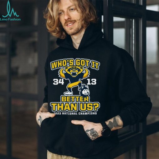Michigan Wolverines Who’s Got It Better Than Us 2023 National Champions Score Shirt