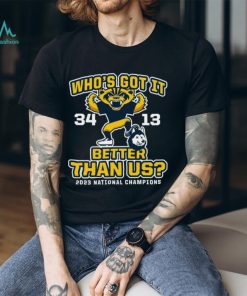 Michigan Wolverines Who’s Got It Better Than Us 2023 National Champions Score Shirt