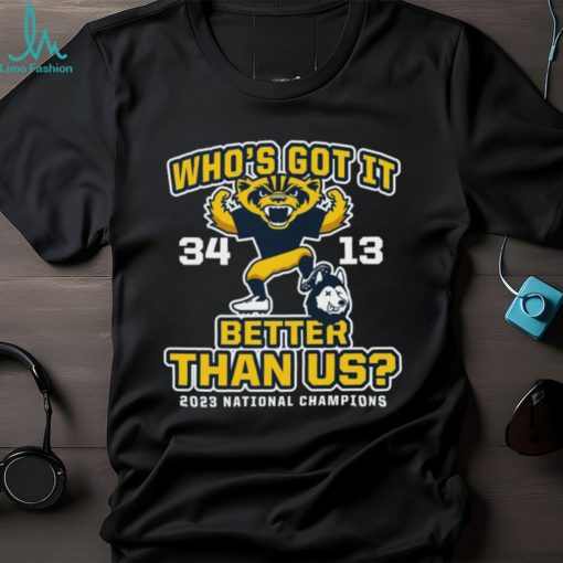 Michigan Wolverines Who’s Got It Better Than Us 2023 National Champions Score Shirt