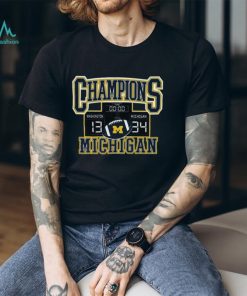 Michigan Wolverines Win Washington Huskies College Football Playoff 2023 National Champions Scoreboard 34 13 T Shirt
