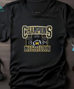 Michigan Wolverines Win Washington Huskies College Football Playoff 2023 National Champions Scoreboard 34 13 T Shirt