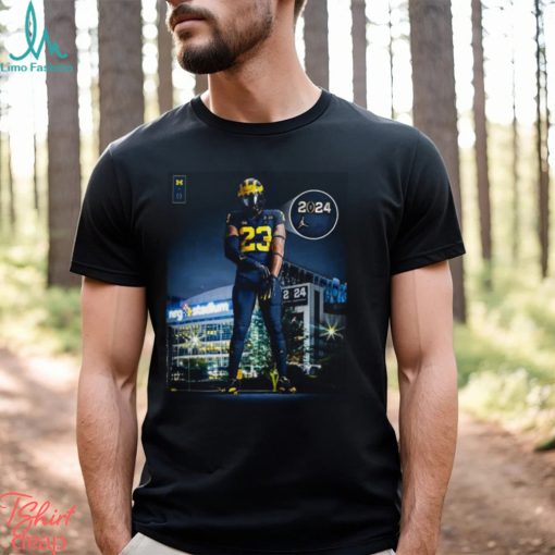 Michigan Wolverines With Uniform In CFP National Championship 2024 Shirt