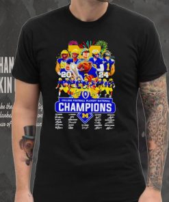 Michigan Wolverines college football playoff national 2024 signatures shirt
