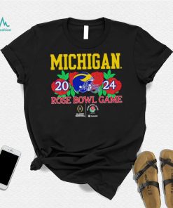 Michigan Wolverines helmet 2024 Rose Bowl game shirt