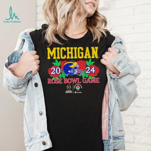 Michigan Wolverines helmet 2024 Rose Bowl game shirt