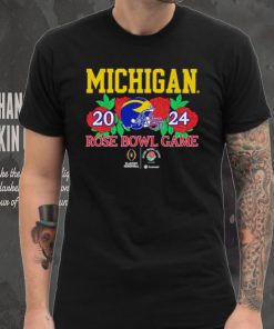 Michigan Wolverines helmet 2024 Rose Bowl game shirt