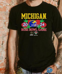 Michigan Wolverines helmet 2024 Rose Bowl game shirt