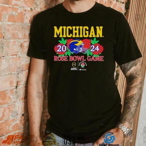 Michigan Wolverines helmet 2024 Rose Bowl game shirt