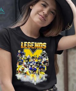 Michigan Wolverines legends player signatures logo 2024 shirt