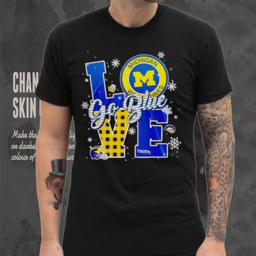 Michigan Wolverines love go blue shirt