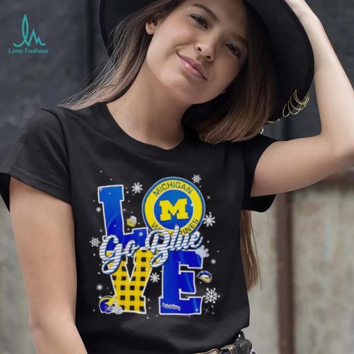 Michigan Wolverines love go blue shirt