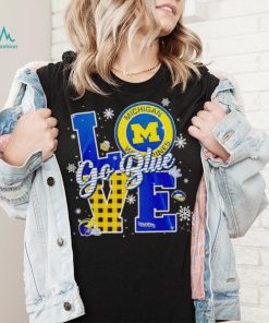 Michigan Wolverines love go blue shirt