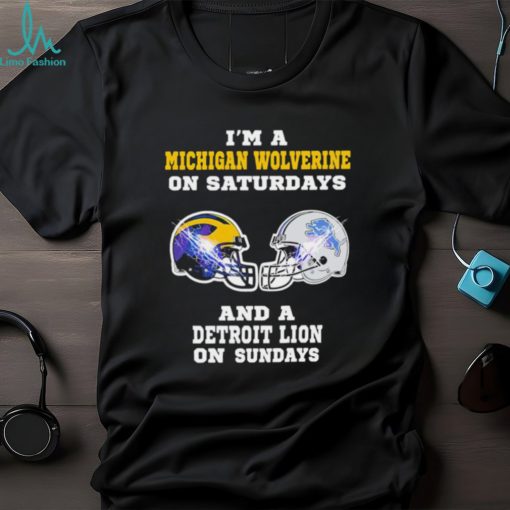 Michigan Wolverines on Saturdays Detroit Lions on Sundays shirt