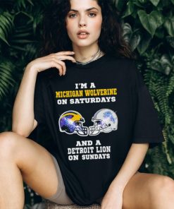 Michigan Wolverines on Saturdays Detroit Lions on Sundays shirt