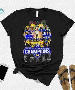 Michigan Wolverines team 2024 College Football Playoff National Champions signatures shirt