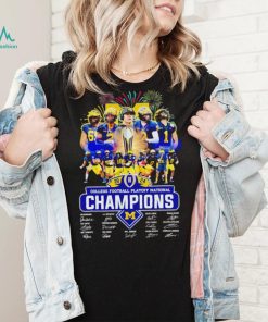 Michigan Wolverines team 2024 College Football Playoff National Champions signatures shirt