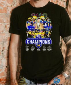 Michigan Wolverines team 2024 College Football Playoff National Champions signatures shirt