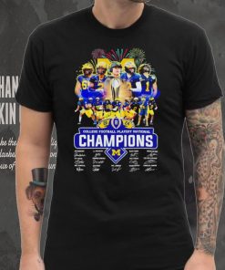 Michigan Wolverines team 2024 College Football Playoff National Champions signatures shirt