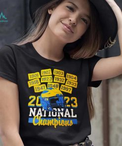 Michigan Wolverines twelve time national champions helmet shirt