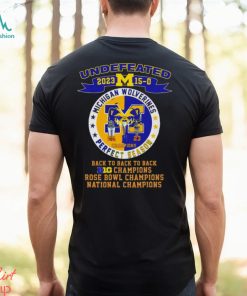 Michigan Wolverines undefeated 2023 perfect season back to back to back big 10 national champions shirt