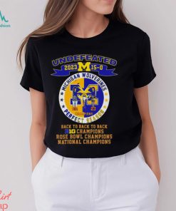 Michigan Wolverines undefeated 2023 perfect season back to back to back big 10 national champions shirt