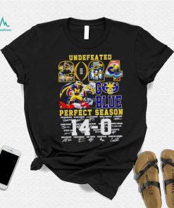 Michigan Wolverines undefeated 2024 go Blue perfect season signatures shirt