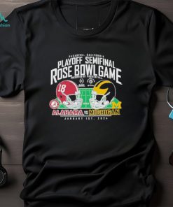 Michigan Wolverines vs Alabama Crimson Tide Blue 84 College Football Playoff 2024 Rose Bowl Matchup T Shirt