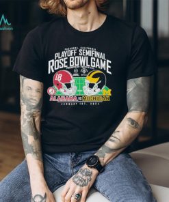 Michigan Wolverines vs Alabama Crimson Tide Blue 84 College Football Playoff 2024 Rose Bowl Matchup T Shirt