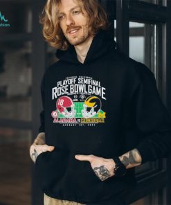 Michigan Wolverines vs Alabama Crimson Tide Blue 84 College Football Playoff 2024 Rose Bowl Matchup T Shirt
