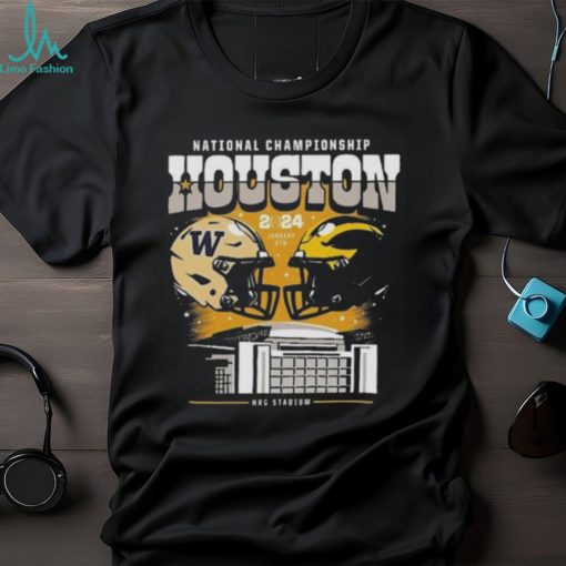 Michigan Wolverines vs Washington Huskies College Football Playoff 2024 National Championship Game Head To Head Stadium Shirts