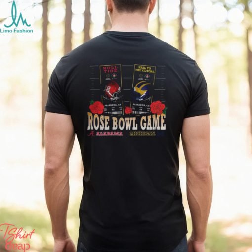 Michigan Wolverines vs. Alabama Crimson Tide Fanatics Branded College Football Playoff 2024 Rose Bowl Matchup Unmatched Excellence T Shirt
